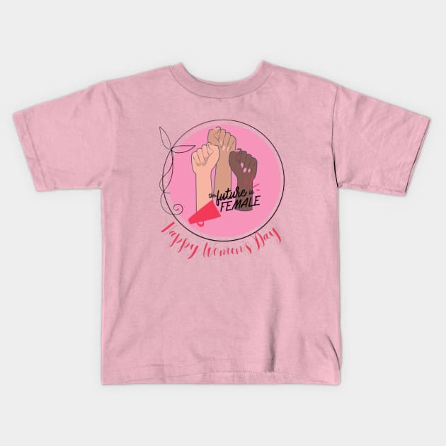 Happy Women's Day march 8 Kids T-Shirt by Alexander S.